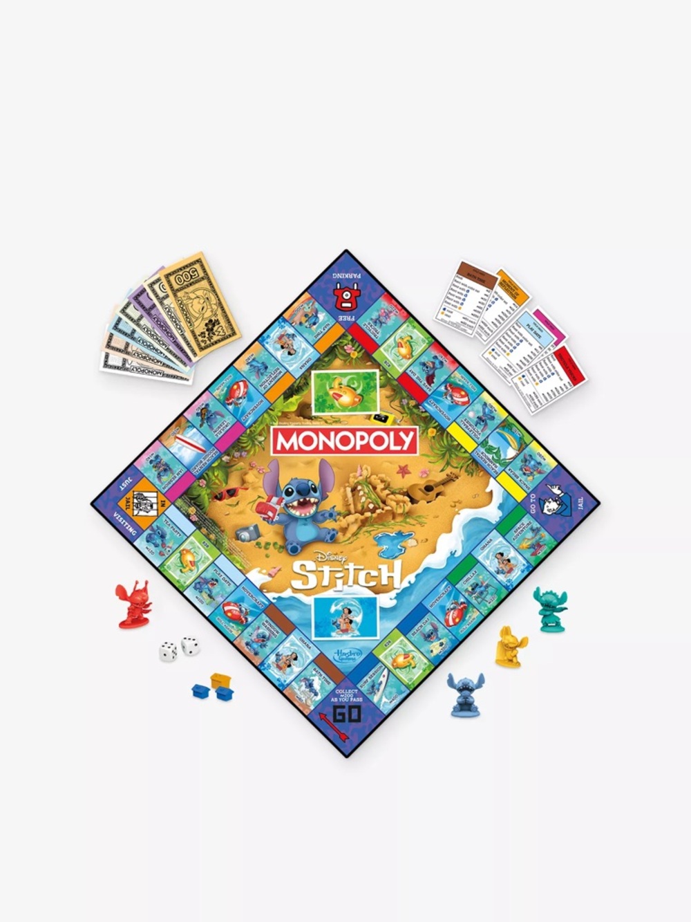 MONOPOLY Disney Stitch Board Game - Blue Artwork